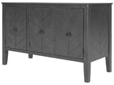 Adjustable Shelf Storage Sideboard with 3 Retro Metal Handles and 4 Pinewood Legs, for N711P261460E