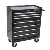7 DRAWERS MULTIFUNCTIONAL TOOL CART WITH WHEELS-BLACK 39193638