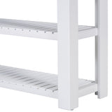 U_Style Stylish Entryway Console Table with 4 Drawers and 2 Shelves, Suitable for Entryways, Living N711P241286K