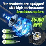 Leaf Blower Cordless, 400CFM &200MPH Brushless Motor Electric Leaf Blower with 2X 21V 4.0Ah Battery 46978821