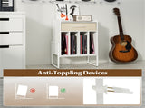 Multi-Purpose Record Player Stand with Drawer and Record Holder-White 79431499