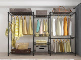 Wire Garment Rack Heavy Duty Clothes RackCloset Organizer Metal Garment Rack Portable Clothes 09771195