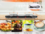 Double Burner Electric Hot Plate, 2000W Fast Heating with 5 Temperature Levels, Portable Stainless 85618233