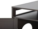 Litter Box Enclosure, Cat Litter Box Furniture with Hidden Plug, 2 Doors,Indoor Cat Washroom Storage 54231730