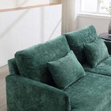 COOLMORE Mid Century Modern chenille Fabric Loveseat sofa, 2-Seat Upholstered Loveseat Sofa Modern W395P151896