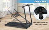 ZUN NEW Folding Treadmills Walking Pad Treadmill for Home Office -2.5HP Walking Treadmill With Incline MS312896AAB