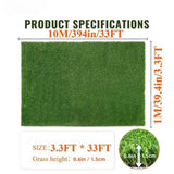 3ft x 32ft Premium Artificial Turf Mat with Drainage Holes. Thick Fake Grass with Rubber Backing, W3280P296543
