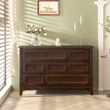 ZUN Solid Wood spray-painted drawer dresser bar,buffetware cabinet lockers buffet server console 78850594