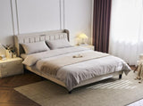 Full Size Velvet Bed Frame with Charging Station and Storage Shelf, Upholstered Platform Bed with 98843546
