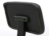 Saddle Shape Adjustable Salon Stool with Back Black 77528035