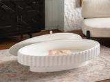 Fluted Storage Table with Lift-Off Lid, Sleek Texture, Perfect for Modern Living W3081P389043