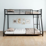 Twin Over Full Metal Bunk Bed, Heavy Duty Metal Bunk Bed Frame, Bunk Bed Twin Over Full with Ladder W1935P279722