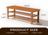 35.43"*11.02"*17.72" 3-Tier Bamboo Shoe Rack Walnut 28434386