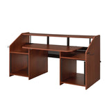 Rectangular Music Desk with 2 Open Compartment, Cherry B016P323370