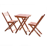 Marco Reddish Brown Balcony Wood Bistro Set B093121237