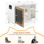 ZUN Litter Box Enclosure,Modern Hidden Cat Litter Box Enclosure Furniture with Scratching Pad for Living W1687P181832