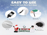 9.8 FT Lighted Inflatable Decoration, Inflatable Santa Claus and Snowman Holding Merry 23658945