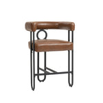 ZUN House Hold Bar Set of 1, Modern Bar Stool with Back, Black Metal Frames, Upholstered Bar W1588P207629