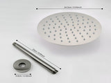 10" Brushed Nickel Bathroom Luxury shower head,High Pressure Rain Shower Head, Ultra-Thin Showerhead 58706034