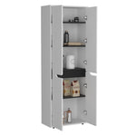 ZUN Herrin Storage Cabinet Kitchen Pantry With Four Doors and and Five Interior Shelves B200P173176