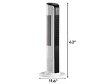TS-03RW US Standard 42 Inch Cylindrical Tower Fan, 110V 65W, All-Copper Motor, Black & White Plastic 43760026