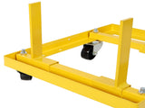 750lbs Rolling Engine Stand,Adjustable Width And Length, with 2pcs Buckle Straps,Yellow--Self-pickup 64415047