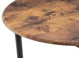 Fire Wood PVC Black Paint Breakfast Table for Couples with Curved Back 82020111
