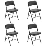 ZUN 4 Pack Metal Folding Chairs with Padded Seat and Back, for Home and Office, Indoor and Outdoor 66232758