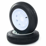 2x tires Trailer Tires & B 4 Ply Construction Painted White 780 Lbs 79223231