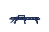 Lounge Chair with Side Table, 3-Piece Oversized Chaise Lounge Chair Set with Wood Texture,Navy W2103P254653