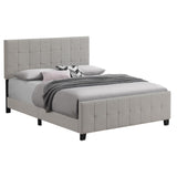 Beige Tufted Upholstered Queen Panel Bed B062P145551