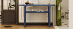 ZUN TREXM Elegant Minimalist Console Table with Rounded Edges and Sturdy Shelf Design for Entryway, N715P195554M