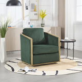 COOLMORE Corduroy Barrel Chair, Comfortable Accent Sofa Chair for Living Room, 360 Degree W395P220271