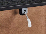 Handleless Grille-Finished 4-Drawer Bedside Table P2 Particleboard MDF & Melamine Veneer 80754641