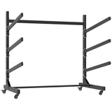 41"H Freestanding Kayak Storage Rack Holds 3 Kayaks, Heavy-Duty Adjustable Stand with Lockable T2398P305830