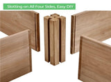 Divisible Planter Box for Home Vegetable Flower, 95 L x 25 W x 11 H, Dark Brown 65710426