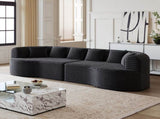 Curved Sectional Sofa, 106.3-inch Oversized Modern Bone-Free Cloud Sofa with 6 Pillows Luxury W3505P355588