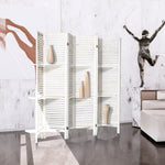 ZUN Room Divider with Shelves, 6 Panel Room Dividers and Folding Privacy Screens, Partition Room Divider 54497191