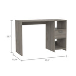 ZUN Arlington Computer Desk with 2-Open Storage Shelves and Drawer with Handle B128P148860