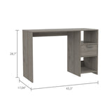 ZUN Arlington Computer Desk with 2-Open Storage Shelves and Drawer with Handle B128P148860