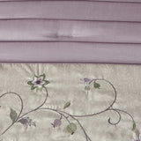 Embroidered 7 Piece Comforter Set Purple Queen B03596941