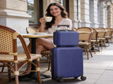 PP Trolley Case 12in 20in 2PCS Suitcase Set Navy Blue 49517166