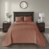 3 Piece Reversible Quilt Set Clay Red Full/Queen B035P266675