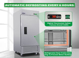 ORIKOOL 27" Commercial Refrigerator 23 Cu.ft with 1 Solid Door Reach-In Refrigerators Stainless W2095126109