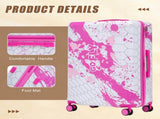 28 Inch PC Spinner Wheel Luggage, Carry on Suitcase, With Printed pattern and Combination Lock W2787P487191