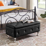 ZUN Storage Bench, Flip Top Entryway Bench Seat with Safety Hinge, Storage Chest with Padded Seat, Bed W135959020