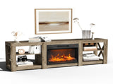70 inch washed gray double-sided cross fireplace cabinet 177.8 * 34.5 * 60cm 41189429