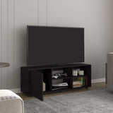 Adel 51" Wide Tv Stand with One Door Cabinet , Four Open Shelves, Cable Management, Living, Tv B200P286983