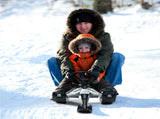 Christmas Gift Snow Racer - 44"x20"x16" Size, 13lbs Lightweight, Parent-Kid Interactive Fun-Black 40049989