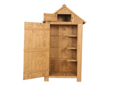 Fir wood Arrow Shed with Single Door Wooden Garden Shed Wooden Lockers Wood Color 04590997